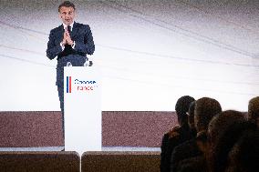 Global Markets Conference Attended by Emmanuel Macron - Romainville