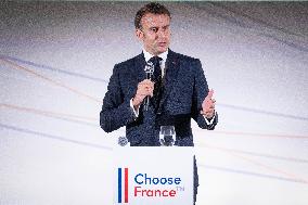 Global Markets Conference Attended by Emmanuel Macron - Romainville