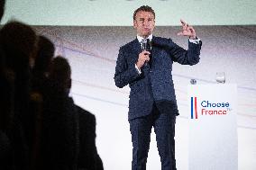 Global Markets Conference Attended by Emmanuel Macron - Romainville