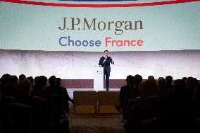 Global Markets Conference Attended by Emmanuel Macron - Romainville