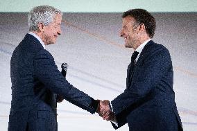 Global Markets Conference Attended by Emmanuel Macron - Paris