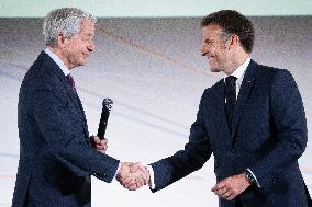 Global Markets Conference Attended by Emmanuel Macron - Paris