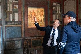 Albert Of Monaco Visits Pompeii - Italy