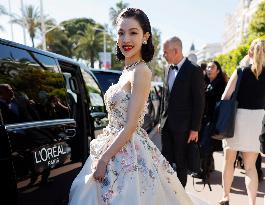 Cannes Elaine Zhong Chuxi is going out Hotel Martinez MP