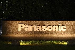 Panasonic signage and logo.