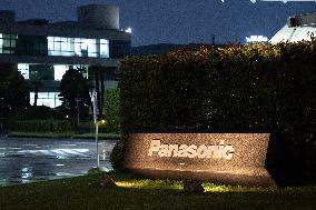 Panasonic signage and logo.