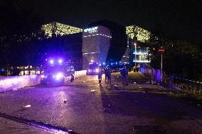 Car Strikes Crowd Before Barcelona Derby 13 Injured - Barcelona