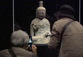 Returned Buddha statue on public display