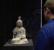 Returned Buddhist statue on public display