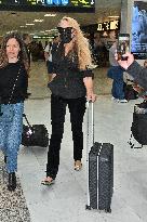 Cannes Jerry Hall At Nice Airport JR