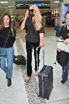 Cannes Jerry Hall At Nice Airport JR