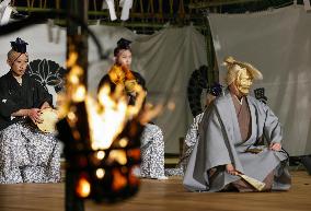 Traditional outdoor Noh play in Nara