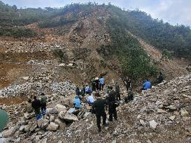 Rescue Operations Underway Following Landslide - Vietnam