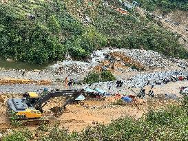 Rescue Operations Underway Following Landslide - Vietnam