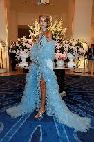 Cannes Lady Victoria Hervey is going to Hotel Martinez MP