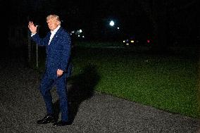 President Trump Arrives at the White House