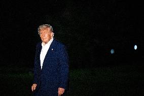 President Trump Arrives at the White House