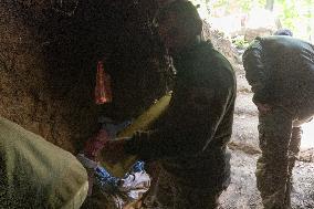 Ukrainian Servicemen Fire KS-19 Near Kharkiv