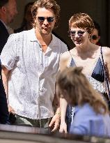 Cannes Cast of movie - Eddington - leaves hotel at the 78th annual Cannes Film Festival MP