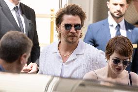 Cannes Cast of movie - Eddington - leaves hotel at the 78th annual Cannes Film Festival MP