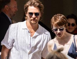 Cannes Cast of movie - Eddington - leaves hotel at the 78th annual Cannes Film Festival MP