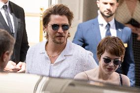 Cannes Cast of movie - Eddington - leaves hotel at the 78th annual Cannes Film Festival MP
