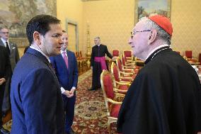 Marco Rubio Meets Cardinal Pietro Parolin - Vatican