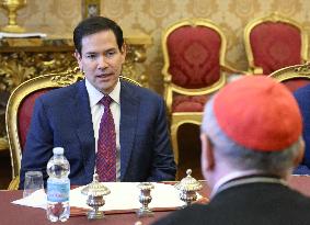 Marco Rubio Meets Cardinal Pietro Parolin - Vatican