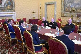 Marco Rubio Meets Cardinal Pietro Parolin - Vatican
