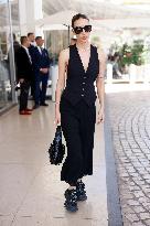 Cannes Maria Pedraza leaves Hotel Martinez MP