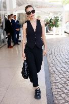 Cannes Maria Pedraza leaves Hotel Martinez MP