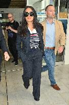 Cannes Salma Hayek At Nice Airport JR