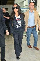 Cannes Salma Hayek At Nice Airport JR