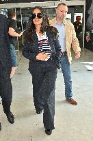 Cannes Salma Hayek At Nice Airport JR