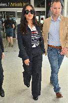 Cannes Salma Hayek At Nice Airport JR