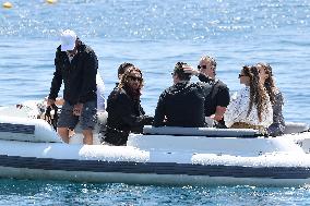 Bob Sinclar, His Girlfriend And Natacha Poly Arrives Eden Roc - Antibes
