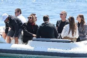 Bob Sinclar, His Girlfriend And Natacha Poly Arrives Eden Roc - Antibes