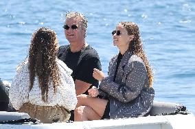 Bob Sinclar, His Girlfriend And Natacha Poly Arrives Eden Roc - Antibes