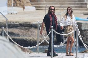 Bob Sinclar, His Girlfriend And Natacha Poly Arrives Eden Roc - Antibes