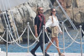 Bob Sinclar, His Girlfriend And Natacha Poly Arrives Eden Roc - Antibes