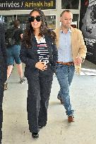 Cannes Salma Hayek At Nice Airport JR