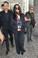 Cannes Salma Hayek At Nice Airport JR