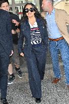 Cannes Salma Hayek At Nice Airport JR