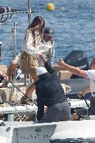 Bob Sinclar, His Girlfriend And Natacha Poly Arrives Eden Roc - Antibes