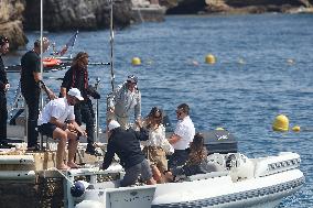 Bob Sinclar, His Girlfriend And Natacha Poly Arrives Eden Roc - Antibes