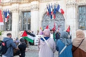 Gaza Peace March Organized By Left-Wing Collective - Troyes