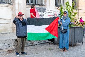 Gaza Peace March Organized By Left-Wing Collective - Troyes