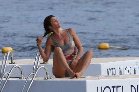 Helena Cristensen At The Eden Roc - Cannes