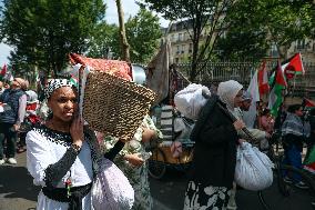 Pro-Palestinian Protest For Nakba 77th Anniversary - Paris
