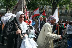 Pro-Palestinian Protest For Nakba 77th Anniversary - Paris